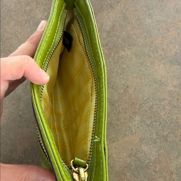 Coach Olive Green Leather Wristlet